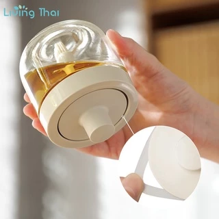 Living Thai โถแก้วปรุงรส,ขวดปรุงรสฝาพร้อมช้อน,ขวดใส่เกลือ,ขวดแก้วเครื่องเทศ,ที่ใส่เครื่องปรุง