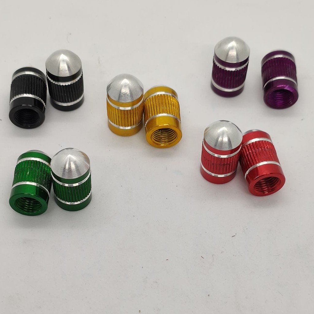 จุกปิดลมยางอลูมิเนียม 4ชิ้น จุกลมยาง จุกปิดลมยางอลูมิเนียม