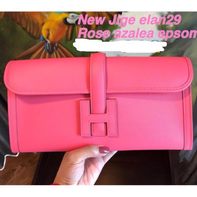 กระเป๋าทรง Jige Elan หนัง Epsom สี Rose Azalee