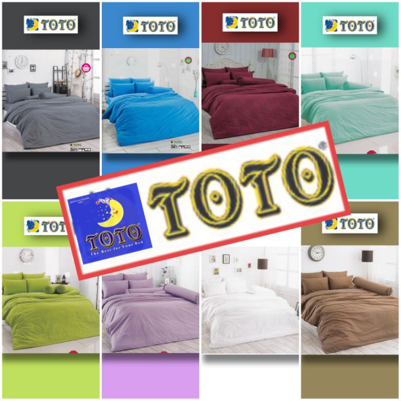 🟧 ผ้าปูที่นอน TOTO สีพื้น 🟧 6ฟุต / 5ฟุต / 3.5ฟุต