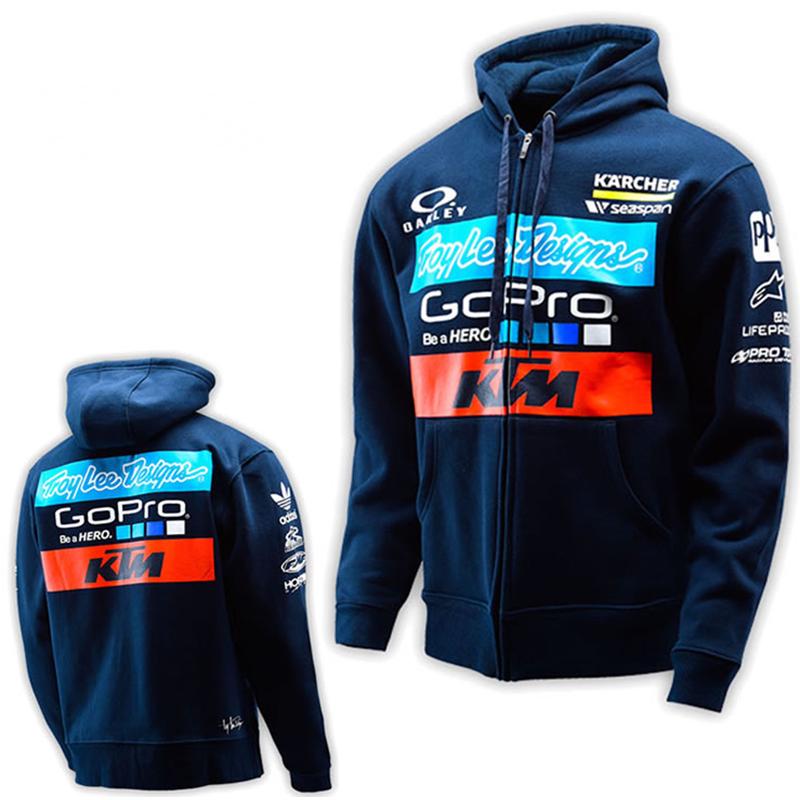 ktm moto gp เสื้อกันหนาวผ้าฝ้ายมีซิป