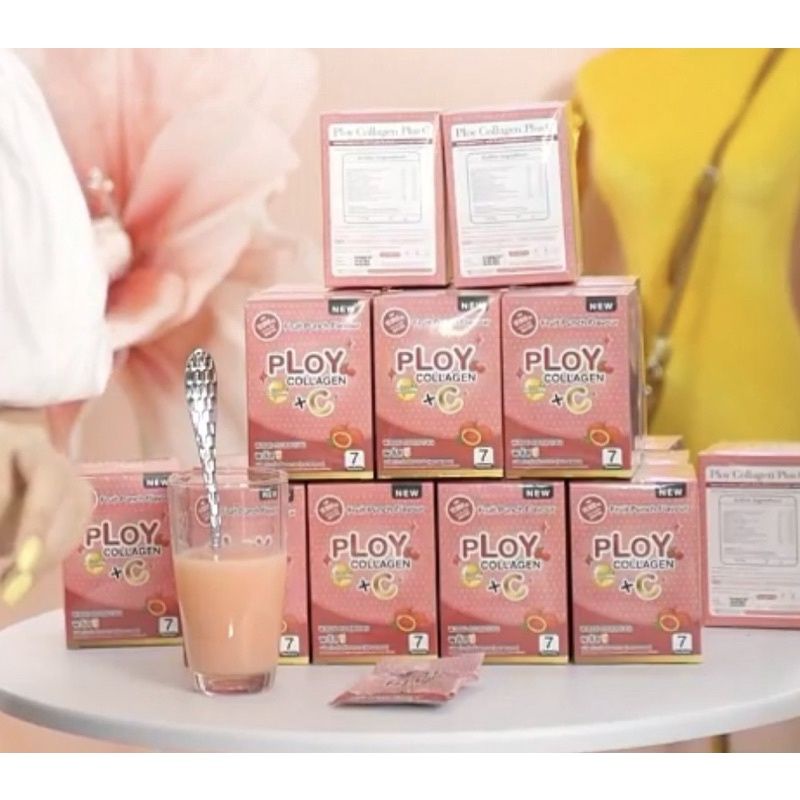 ploy collagen คอลลาเจนแบบชง รสพั้นซ์ 1กล่องมี7ซอล