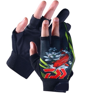 Hengjia Outdoor Fishing Glove Anti-Slip 3 Fingers Cut Fishing Gloves Waterproof Fishing Accessories