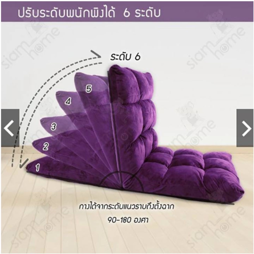 ถูกสุด ลดกระหน่ำ  SOFA ไซส์ใหญ่ 110 ซม.โซฟา ปรับเอนได้ 6 ระดับ เก้าอี้ญี่ปุ่น เก้าอี้นั่งพื้น ราคา ถูกที่สุด ดีลบีเคเค แกลเลอรีภาพที่ 6