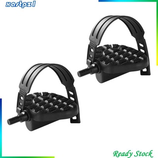 Exercise Bike Pedals with Adjustable Straps 1/2-Inch, 9/16-Inch Spindle