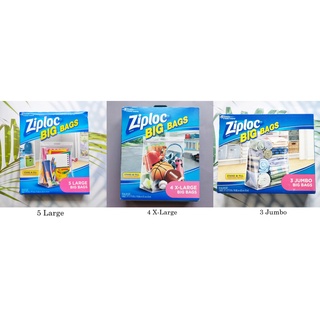 (Ziploc®) Big Bags Stand &amp; Fill Expandable Bottom ถุงจัดเก็บอุปกรณ์ ห้องเรียน สำนักงาน เก็บเสื้อผ้า