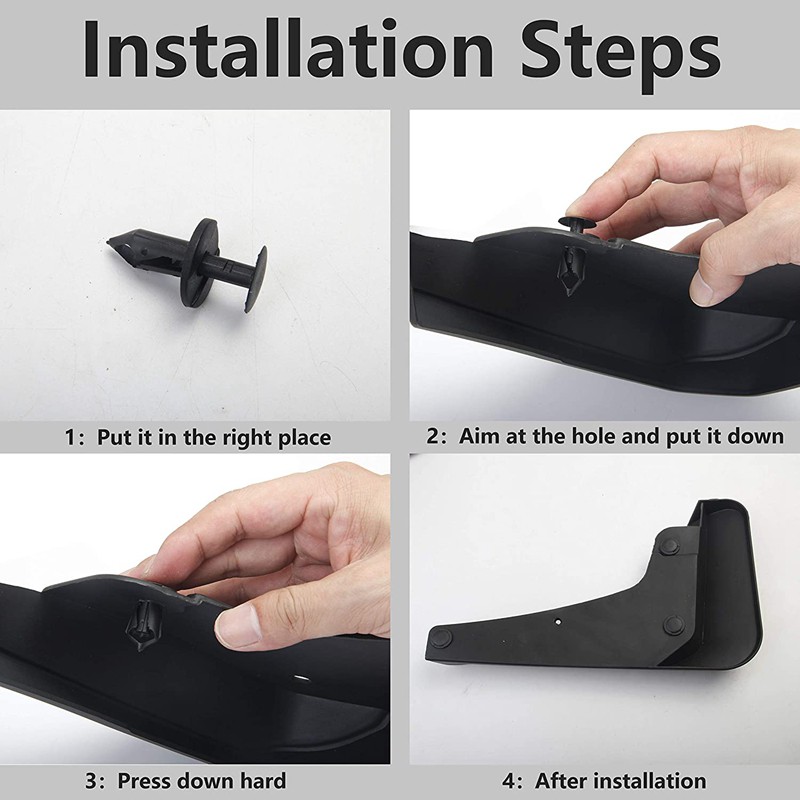 4Pcs Car Front Rear Wheel Mud Flaps Mudguard Fender Splash Guards for