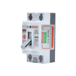 HACO เบรคเกอร์ 2P 1E 20A 230VAC 1.5kA SB-N20L