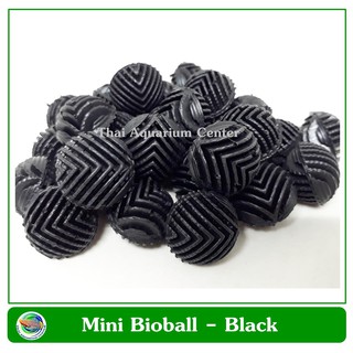 Mini Bioball ไบโอบอลลูกเล็ก สีดำ 100 ลูก สำหรับช่องกรองน้ำขนาดเล็ก, กรองในตู้, กรองบนตู้