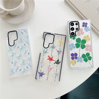 CASETIFY【ผีเสื้อสีฟ้า】เคสโทรศัพท์มือถือแบบนิ่ม Tpu ใส กันกระแทก สําหรับ Samsung Galaxy S23 Ultra Plus S22 Ultra S20 S21 Ultra Plus S20+