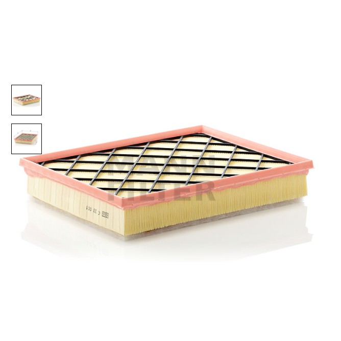 ไส้กรองอากาศ  BMW X5, X6 (3.0 SD, D, X) C33001 MANN กรองอากาศ บีเอ็มดับบลิว 13717798342 N52,N53 LX26