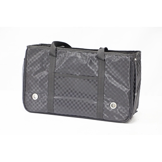 Pet Carrier Bag กระเป๋าใส่สัตว์เลี้ยง ลายCheckered สีดำ 50x19x30cm PB-5019-3