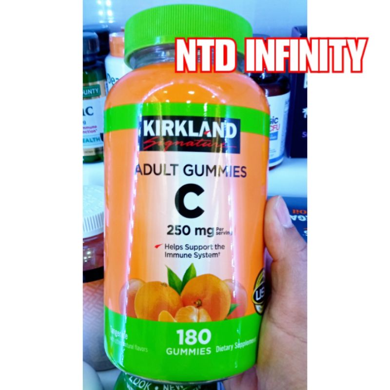 Kirkland Signature Vitamin C 250 mg., 180 Adult Gummies Exp 06/2022🇺🇸นำเข้า🇺🇸 พร้อมส่งภายใน 24 ชม