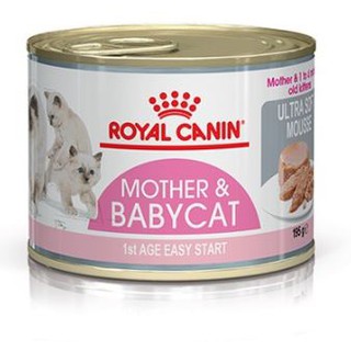 Royal Canin Mother and Baby Cat อาหารเปียก อาหารแมว มูสนิ่ม สำหรับลูกแมวและแม่แมว 195g