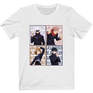 [S-5XL] เสื้อยืด ผ้าฝ้าย พิมพ์ลายอนิเมะ Jujutsu Kaisen สําหรับผู้ชาย