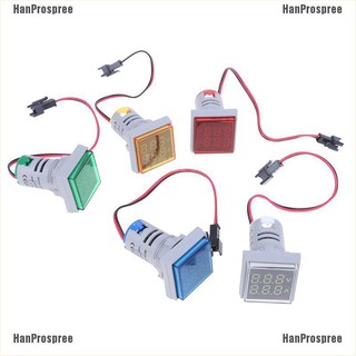 Hanprospree เครื่องวัดแรงดันไฟฟ้าดิจิทัล led หน้าจอคู่ ac 60-500 v