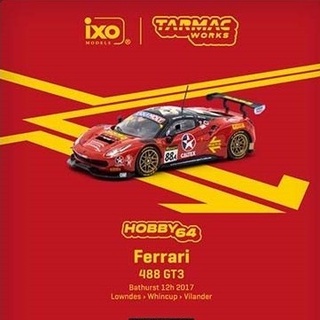 (TARMAC WORKS) Ferrari 488 GT3 Bathurst 12 Hour 2017 Lowndes / Whincup / Vilander Officially licensed by Ferrari 1:64