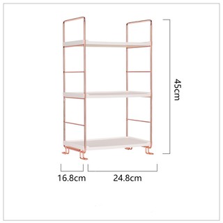 AC37-4 ชั้นวาง 3 ชั้นโรสโกลด์. D3-4