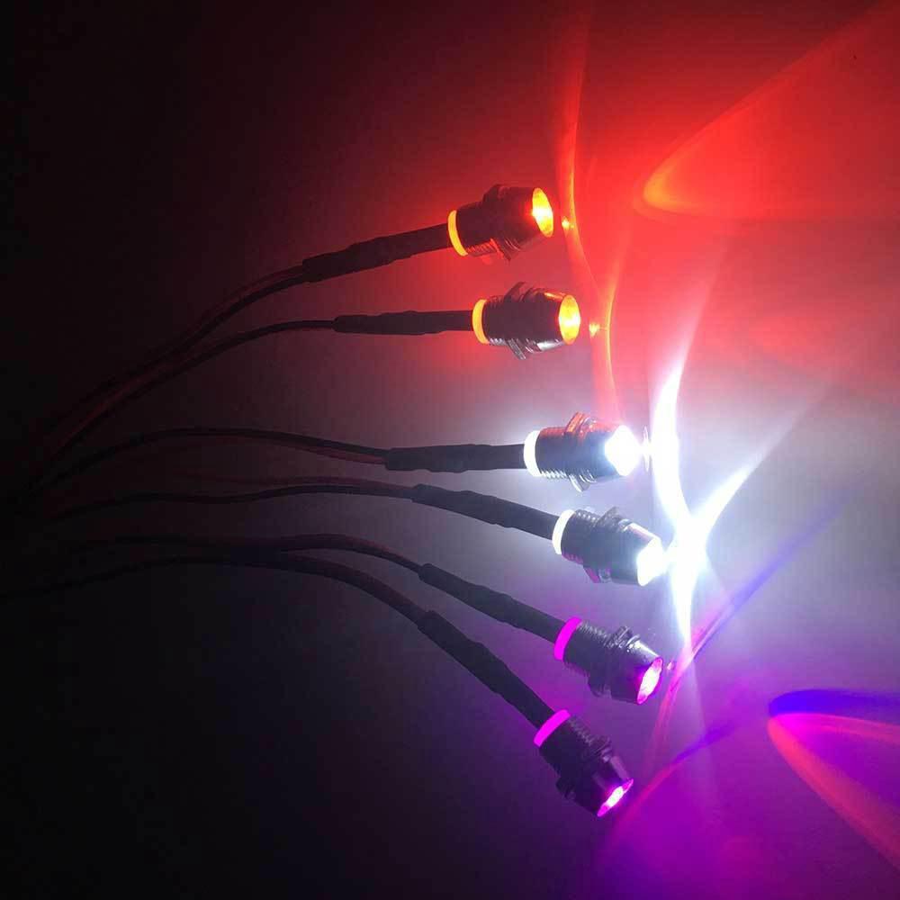 RC 2x5mm White 2x5mm Red 2x5mm Alternating flash 6Pcs LED light For Buggy Truck