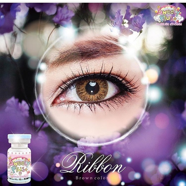คอนแทคเลนส์ Ribbon brown สายตาปกติ