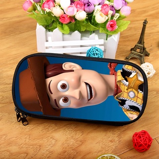 กระเป๋าดินสอ ผ้าแคนวาส แบบชั้นเดียว จุของได้เยอะ ลายการ์ตูน Toy Story สําหรับเด็กนักเรียนผู้ชาย และผู้หญิง