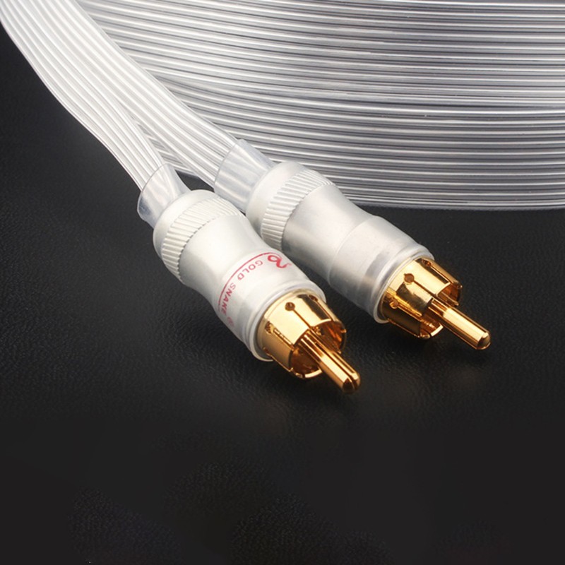 2J` Single Crystal Copper OCC Silver-plated 0.5m Signal Line HIFI Audio ...