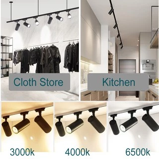 【รับประกัน10ปี】Track Lighting ไฟติดตามโคม ลูกปัดโคมไฟ LED Spotlight Ceiling Light สปอตไลท์ ไฟประดับ 60W 150W แสงสีขาว/แส