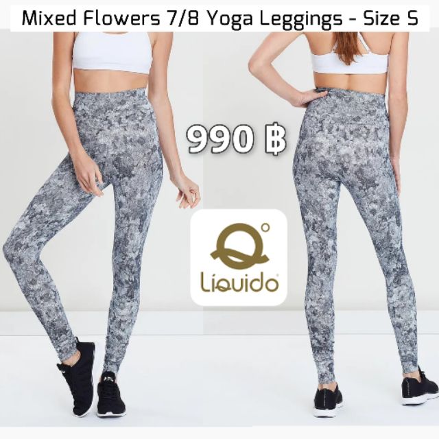 NEW​🏷️Liquido Mixed Flowers 7/8 Yoga Leggings -​ Size​ S​