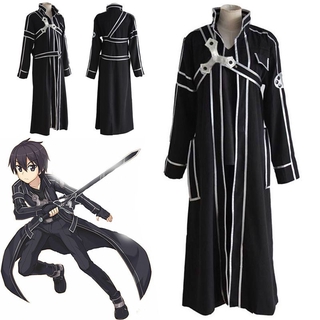 ชุดคอสเพลย์ การ์ตูนอนิเมะ Sword Art Online SAO Kirito Kirigaya Kazuto สําหรับปาร์ตี้ฮาโลวีน