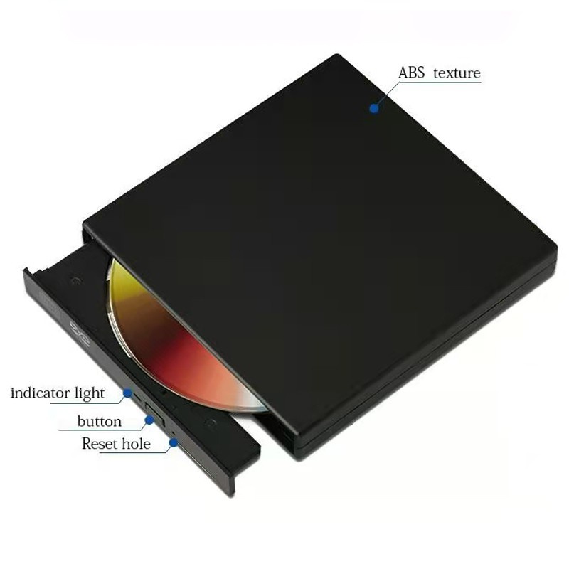 ₪【READY STOCK】External CD DVD Drive, USB 2.0 Slim Protable External CD-RW Drive DVD Player for Laptop Notebook PC Desk #4