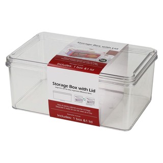 กล่องจัดเก็บในตู้เย็นมีฝา ขนาด M ตะกร้าใส่ของในครัว FRIDGE STORAGE BOX CLEAR