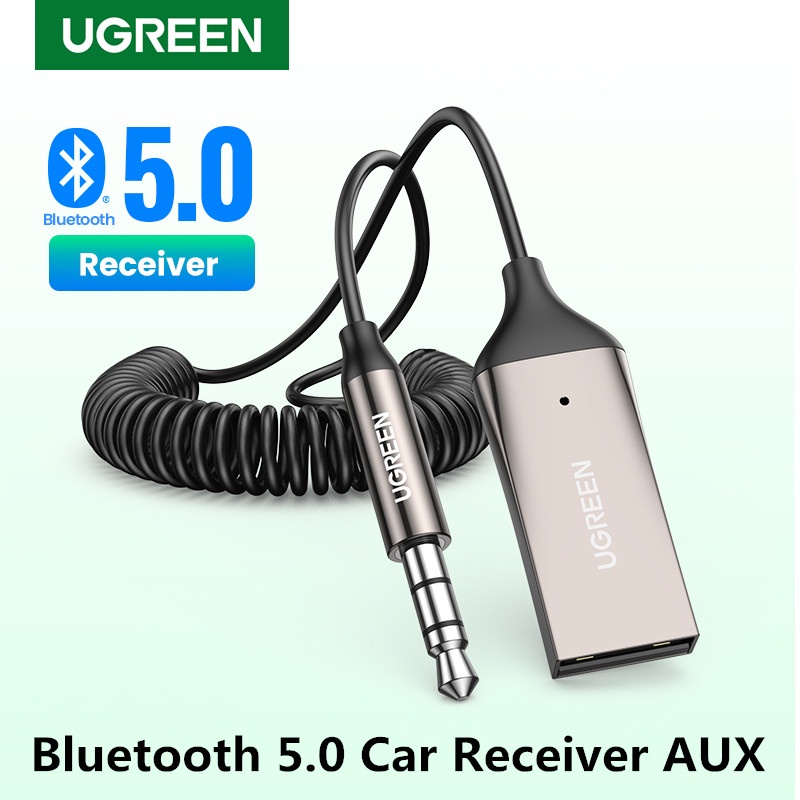 Ugreen อะแดปเตอร์รับสัญญาณบลูทูธไร้สาย AUX Audio 3.5 มม. สําหรับรถยนต์
