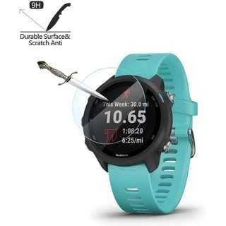 กระจก 2.5D - นาฬิกา Garmin Forerunner 245 / 245 Music แบบสุญญากาศ ฟิล์มกันรอย กระจกนิรภัย เต็มจอ - 2.5D Tempered Glass