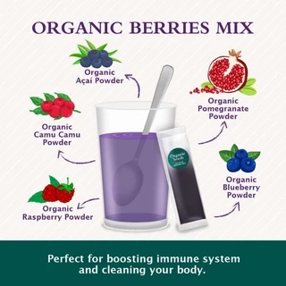 Organic Seeds Berry Mix ออร์แกนิคเบอร์รี่ มิกซ์ Organic Seeds Berries Mix Powder (5gx10Sachet)