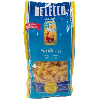 De Cecco Fusilli n34 500g  เดอเซคโคฟูซิลิเอ็น 34 500 กรัม