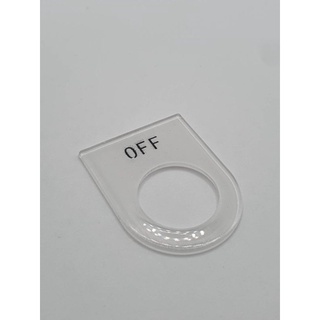 0ป้ายเนมเพลท ตู้คอนโทรล Name plate   22mm on ,off ,stop, start ,auto auto off man