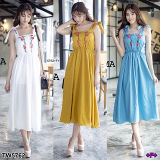 TW5762 Maxi Dress สายผูกไหล่