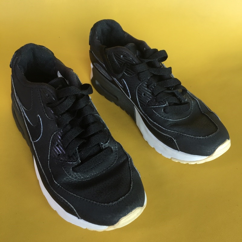 Nike Air Max รองเท้าหนัง US6 23cm สีดำ