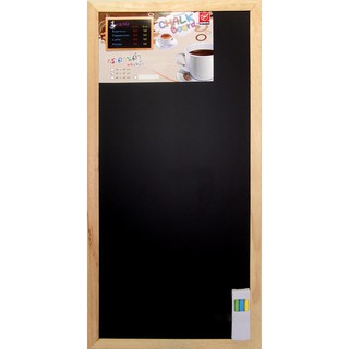 Robin กระดานดำ Black Board แม่เหล็ก ขอบไม้ ขนาด 30x60cm