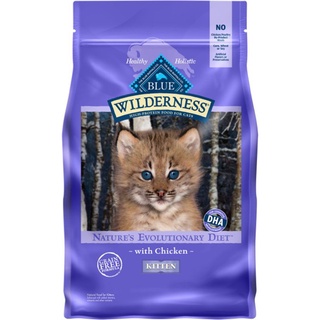 อาหารลูกแมว Blue Buffalo Wilderness Kitten Chicken Recipe Grain-Free Dry Cat Food, 2-lb bag