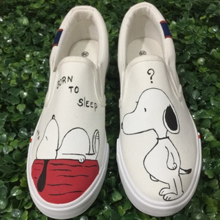 No.0142 รองเท้าเพ้นท์Diy by mashop shoes Snoopy