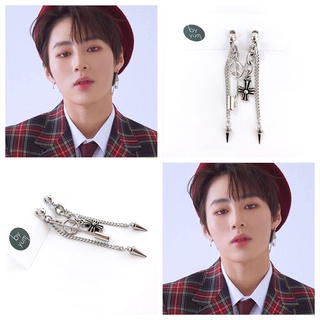 🇰🇷byyum🇰🇷Handmade products in Korea. kpop earrings hasungwoon wear[Clothespin Stud Cross Earrings]