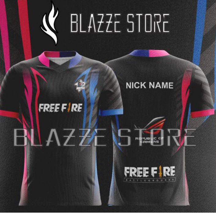 FREEFIRE ESPORT GAMING JERSEY การออกแบบที่กําหนดเองสามารถเป็นตัวจํากัด