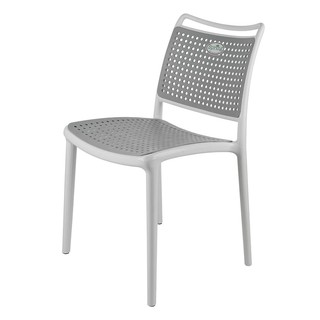 Chair table PLASTIC PP BISCUIT GRAY CHAIR Outdoor furniture Garden decoration accessories โต๊ะ เก้าอี้ เก้าอี้พลาสติก SP