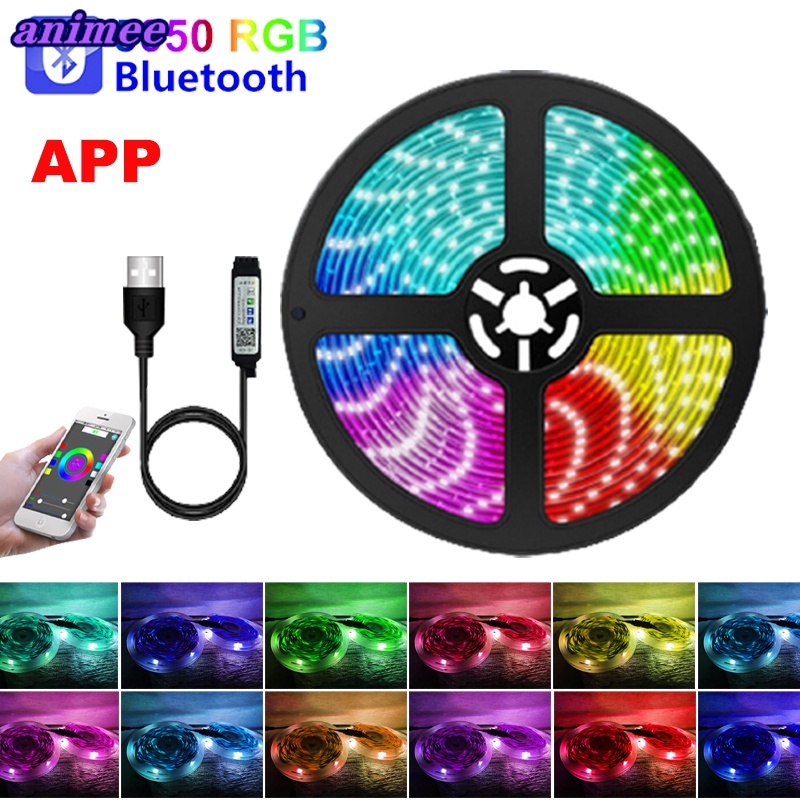 สายไฟ LED RGB 5050 ไฟแต่งห้อง🔰รับประกัน20 ปี🔰กันน้ำ ไฟติดห้อง RGB ไฟ LED แบบเส้น  การซิงโครไนซ์เพลง 