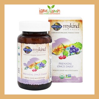 Garden of Life mykind Organics Prenatal Once Daily Whole Food Multivitamin 90 Vegetarian วิตามินสําหรับคนท้อง