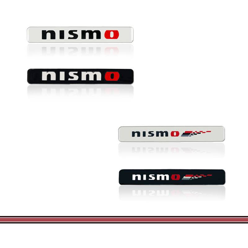 จัดแต่งทรงผมรถ 3D อลูมิเนียม Nismo โลโก้ป้ายสติกเกอร์สัญลักษณ์ด้านหลังสําหรับ Nissan Nismo Tiida Teana Skyline X-Trail Qashqai อุปกรณ์เสริม
