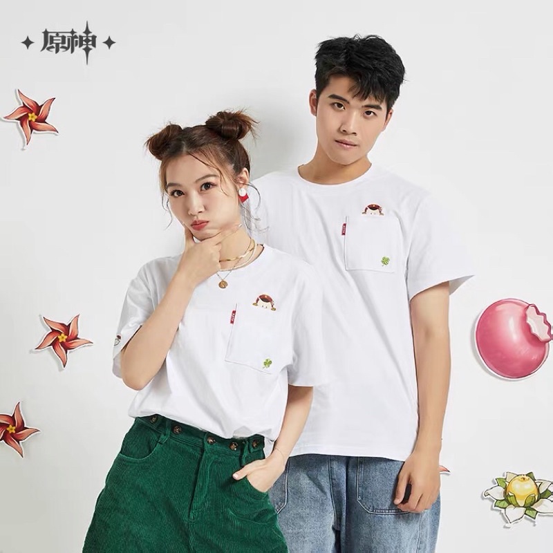 [Pre-order] เสื้อยืดคอกลม Genshin Official สีขาว Klee