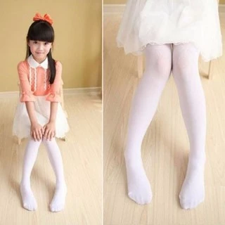 ถุงน่องเด็ก สีขาว (4-7 ขวบ) (7-11 ขวบ) ออกงาน การแสดง ถุงน่องเต้นบัลเล่ต์ Pantyhose for Children (White) พร้อมส่งจากไทย