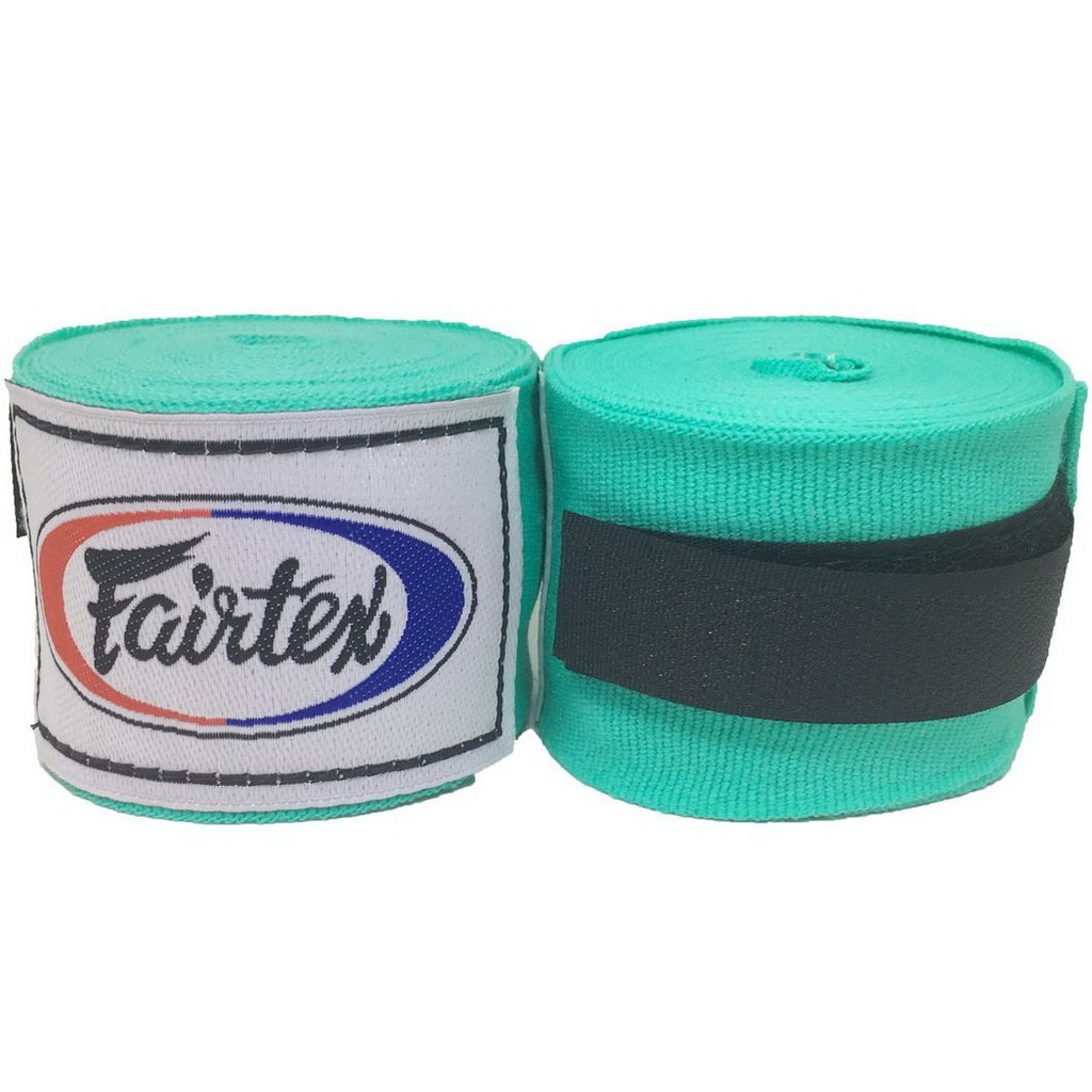 Fairtex  ฺมิ้นต์ แฟร์เท็กซ์ ผ้าพันมือมวย แบบยืด คอตตอนไนลอน ชกมวย ฟิตเนส Mint Hand Wraps Elastic Nylon Cotton